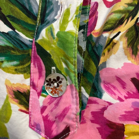 Farm Rio Off-White Painted Flowers Romper - Picture 6 of 11